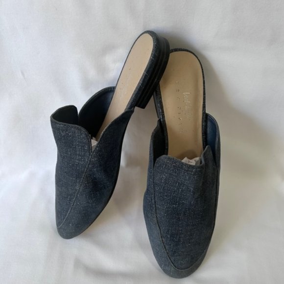 Lord & Taylor 424 Fifth Denim Mules Flats - Picture 3 of 8